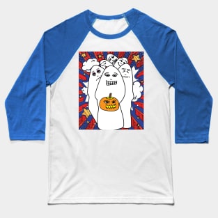 Funny Little Ghosts Halloween Baseball T-Shirt